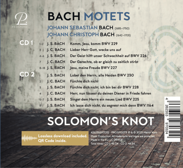 Back Cover - 2CD - Bach Motets